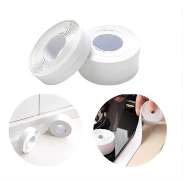 Imagem de Kit 5 Fita Vedação Selante Adesiva PVC Impermeável Prova D'Água 3,2M M