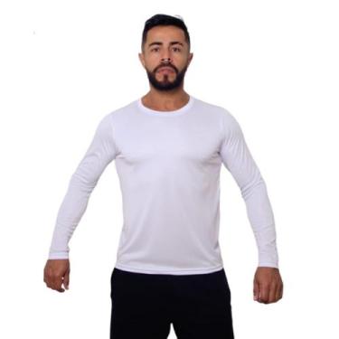 Imagem de Camiseta Masculina Proteção UV50+ Blusa Manga Longa Dry Segunda Pele -