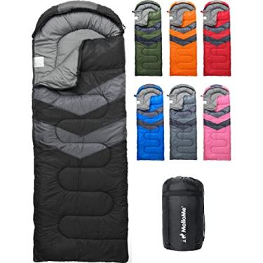 Imagem de MalloMe Sacos de dormir adultos para climas frios e quentes - mochila viagem saco de dormir para crianças 10-12 anos meninas meninos leves acessórios de acampamento compacto acessórios caminhadas