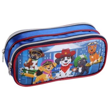 Imagem de Estojo Escolar 2 Compartimentos com Zíper Espaçosos, Material Resistente com Forro Reforçado, P/Lápis Caneta Borracha, Estampa Personagem (Estojo Personagem)