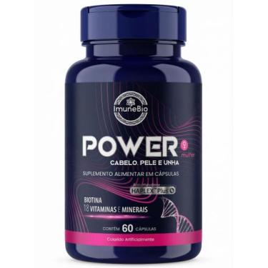 Imagem de Power Mulher Cabelo Pele Unha Premium Biotina, Niacina, Ácid. Fólico, 