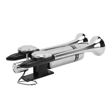 Imagem de Naroote Buzina de Ar para Carro Com Trompete Duplo, Super Alto, 300db, para Trem, Navio, Suv, Rv, Caminhão, Motocicleta, Dc 12v/24v