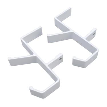 Imagem de Yinhing Guirlanda e Meia Cabides de Lareira Ajustável Gancho Duplo Sem Broca Decorações de Lareira para Decoração de Casa de Férias Liga de Alumínio 2 Pacote