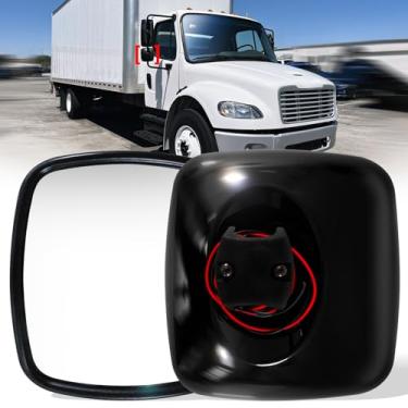 Imagem de INIONE Espelho grande angular preto aquecido ajuste 2002-2021 para Freightliner M2 100 112 106, Freightliner Columbia 112 120 caminhões