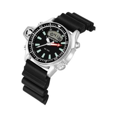 Imagem de Relógio Esportivo Digital À Prova d'Água Para Homens Com LED, Display 