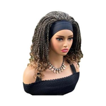 Imagem de Peruca Sintética Trançada Curta De 12 Polegadas Para Mulheres Negras, 