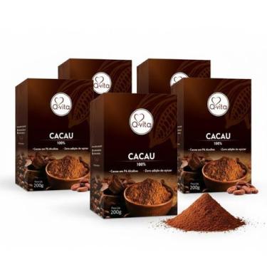 Imagem de Kit c/ 5und Cacau em Pó Zero Açúcar QVITA 200g