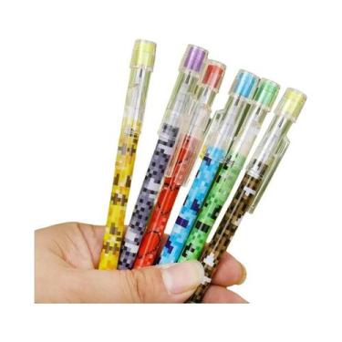 Imagem de Canetas Gel Retráteis Coloridas Pixel Grip, Pacote Com 6, Ponta Não Af