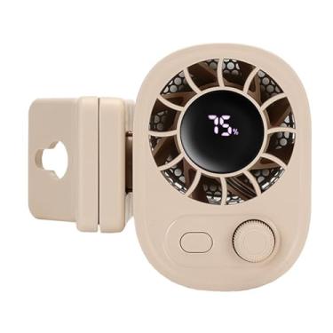 Imagem de NORMIA RITA Ventilador de clipe, recarregável pessoal com tela de LED, resfriamento mãos livres para viagens, trabalho, carrinho de bebê, acampamento, ajuste de velocidade 0-100