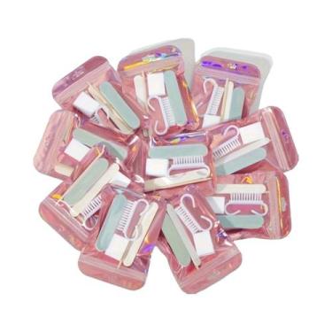 Imagem de Kit De Arte Para Unhas De 10 Peças: Mini Lixa De Unha, Empurrador De C