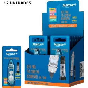 Imagem de Refil p/ fita corretiva recarregavel 6mx5mm 12un - mercur