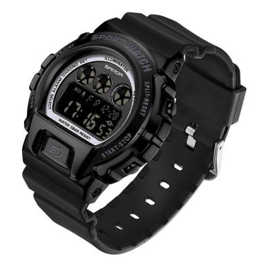 Imagem de Relógio De Pulso Militar Criativo Feminino, Impermeável Digital Preto