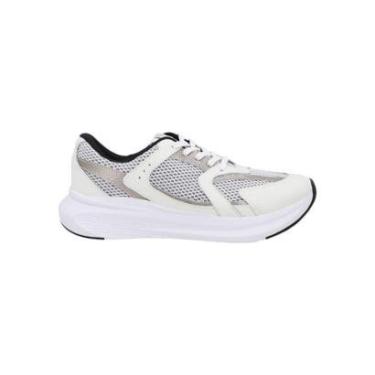 Imagem de Tênis Feminino Usaflex Couro Cadarço Sola Alta Branco-Feminino