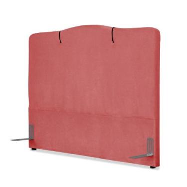 Imagem de Cabeceira de Cama Box Viúva 128 cm Moscou Inspire House Suede Veludo G