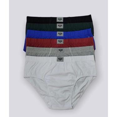 Imagem de kit com 4 Cueca Tradicional Slip Plus Size Tamanho Especial Algodão Co