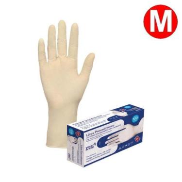 Imagem de Luva Látex Descarcom Pó para Procedimentos Não Cirúrgicos Ambidestra T