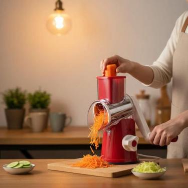 Imagem de Ralador Fatiador Multiuso 3 em 1 Sortido para Legumes Verduras Queijo 