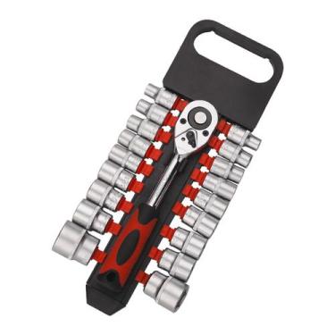 Imagem de Jogo de soquete Sextavado 1/2" com 19 peças SN75 Snel Ferramentas - Me