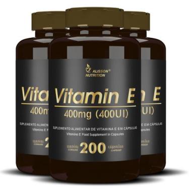 Imagem de Vitamin E 400mg 400ui 600 Capsulas Softgels - Alisson Nutrition
