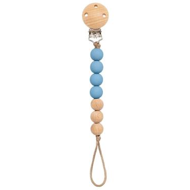 Imagem de Prendedor de Chupeta Buba Silicone e Bambu Azul