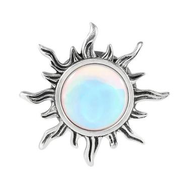 Imagem de Brincos De Aço Inoxidável Unissex Em Formato De Sol, Alargadores De Or