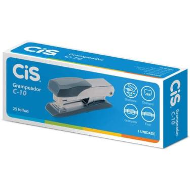 Imagem de Grampeador Metal Cis C-10 Metallic Para 25 Folhas 26/6 Un - Sertic
