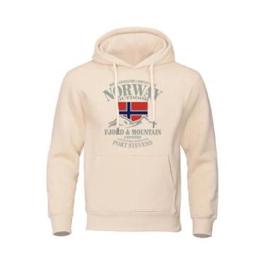 Imagem de Hoodie Oversize Fjord Mountain Para Homens E Mulheres, Moda De Rua De 