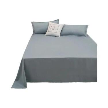 Imagem de Lençol De Cama Lavável À Máquina Em Cor Sólida Para Cama De Solteiro O