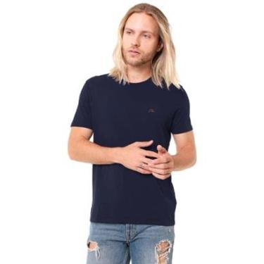 Imagem de Camiseta Ellus Masculina Cotton Fine Aquarela Classic Azul Marinho-Masculino