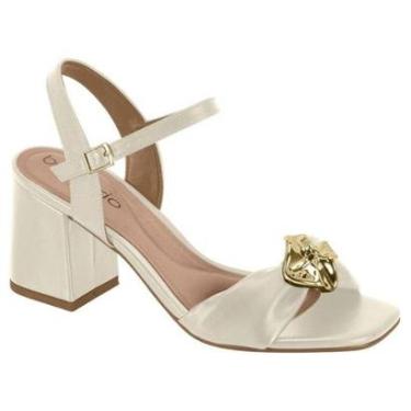 Imagem de Sandália Feminina Salto Bloco Branco Off Beira Rio 8436.241-Feminino