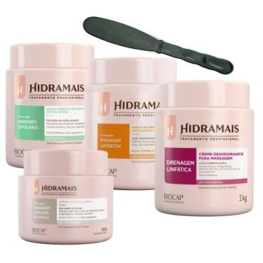 Imagem de Creme Drenagem Linfática+Lipodetox+Esfoliante+Gomagem Hidramais - Lila