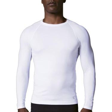 Imagem de Camiseta AM Térmica Run Virus Bac Off Masculina Lupo, Branco, M