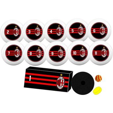 Imagem de Jogo de botão time do Milan ITA em acrílico vidrilha - Dallas