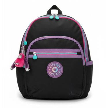 Imagem de Kipling Mochila Seoul XL c/ Porta Notebook Wavepop Jet Black