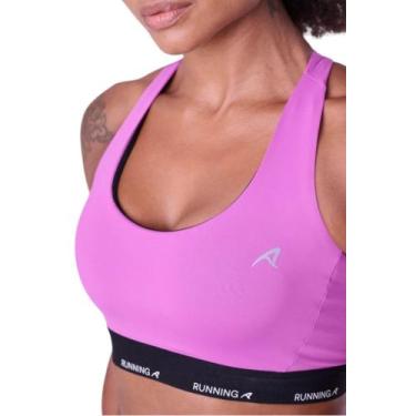 Imagem de Top Authen Sprint Ginga Dupla Face - feminino - rosa e preto, Rxo, Pto
