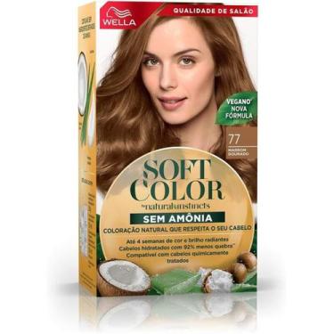 Imagem de Tinta de Cabelo Soft Color Sem Amônia 77 Marrom Dourado