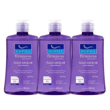 Imagem de Kit 3 Água Micelar Demaquilante Limpeza de Pele Nupill Firmness Intens