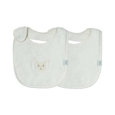 Imagem de Kit Com 2 Babadores Hug Carneiro Off White, Branco, Único