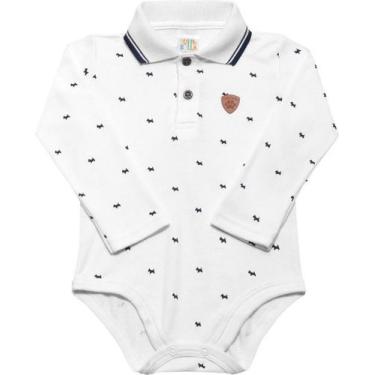 Imagem de Conjunto Bebe Masculino Branco/Marinho Tam G9-12 meses Dicanela,  G