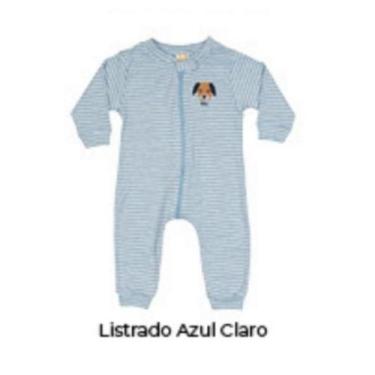 Imagem de Macacão longo masculino e feminino bebê Inverno - Pronta entrega - mar