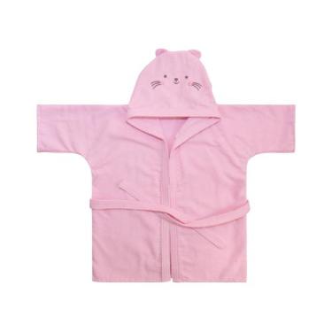 Imagem de Roupão de banho infantil bichinhos liso c/ capuz baby-joy - Baby Joy, 