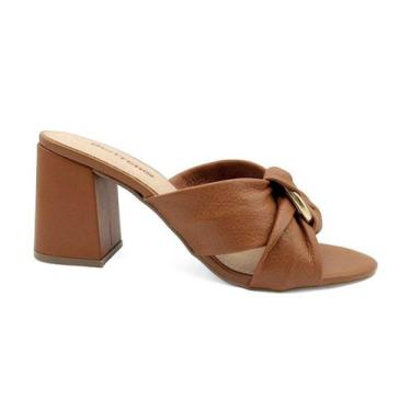Imagem de Tamanco Bottero Feminino de Couro 373702, Whisky, 35