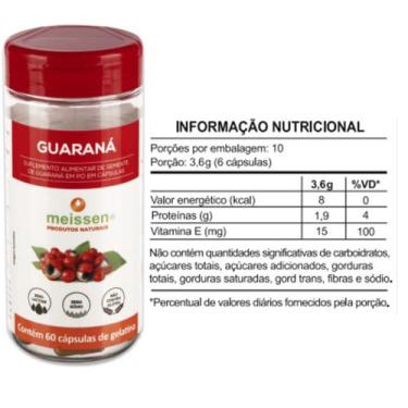 Imagem de Guaraná Cafeína 60 cápsulas Meissen