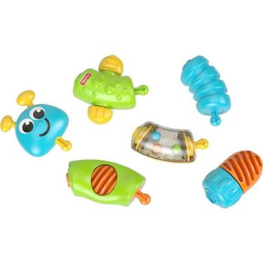 Imagem de Brinquedo Educativo Lagarta Amigável com Contas de Atividades Snap-Lock Fisher-Price Mattel