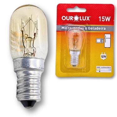 Imagem de Lâmpada Incandescente Micro-ondas Geladeira e Fogão 15W 127v - Ourolux