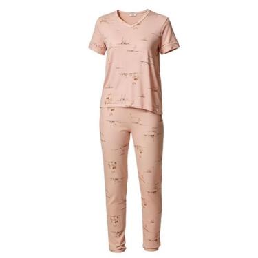 Imagem de Pijama Longo Malwee 1000134467 Feminino Malha Viscose Stretch T. P/XGG