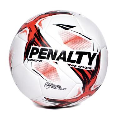 Imagem de Bola De Futebol De Campo Penalty Player Xxv Branco/Vermelho, Branco, V