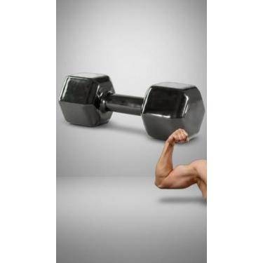 Imagem de Halter Sextavado Emborrachado 5kg Cada - Congratulations Store