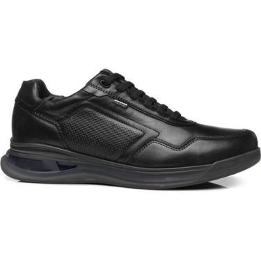 Imagem de Sapaténis Masculino Pegada Couro Amortecedor Gel 126801, 42, Preto