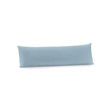 Imagem de Fronha Body Pillow Algodão Lux 200 Fios 40cm X 1,30m Azul Altenburg